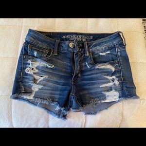 American eagle super stretch jean shorts